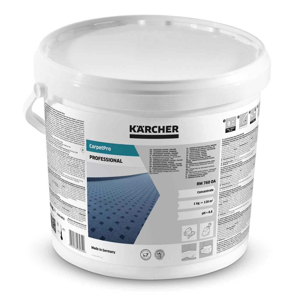 Средство для чистки ковров CarpetPro iCapsol RM 760, порошок OA, 10 кг